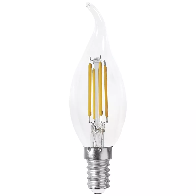 Flamme luxe LED à filament transparente