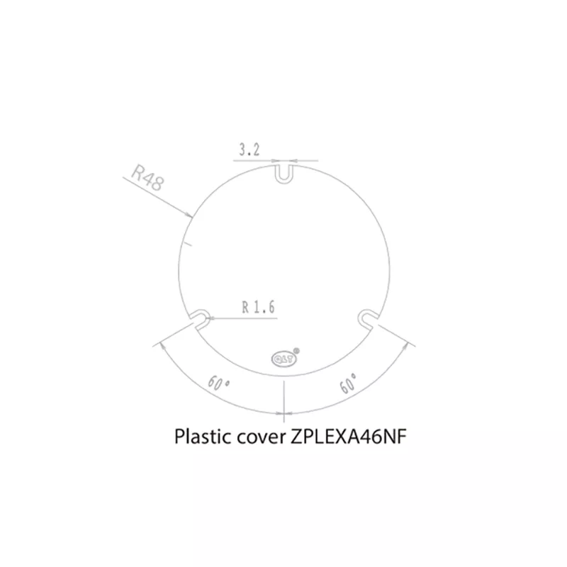 Cubierta Transparente para Módulo LED de QLT High Voltage Alu Round 230VAC 8W