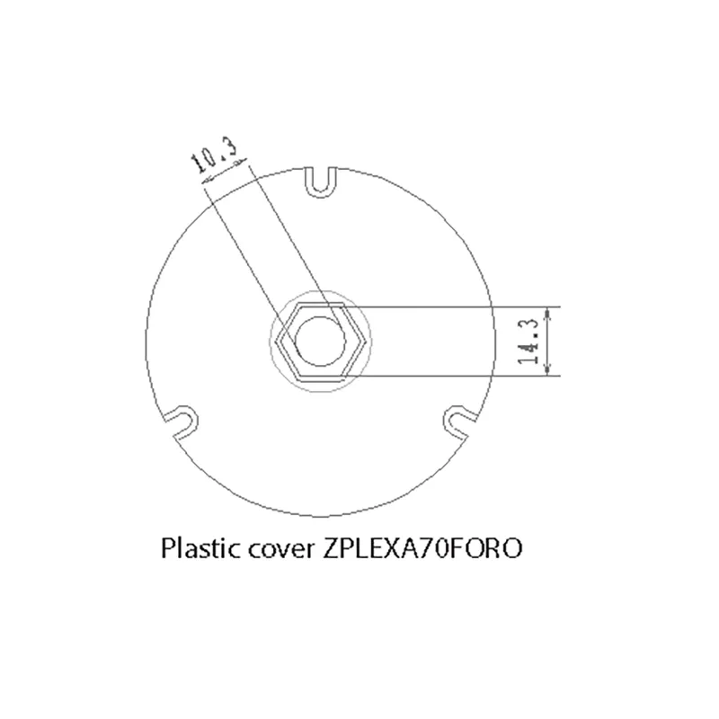 Cubierta Transparente para Módulo LED de QLT High Voltage Alu Round 230VAC 17.5W con orificio central