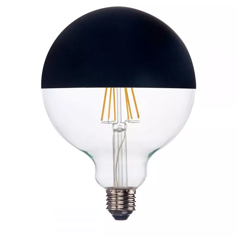 Globe LED vintage LightED Decó miroir noir