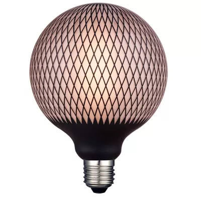 Globo LED Decorativo G125 ROMBOS Negro 4W 2700K