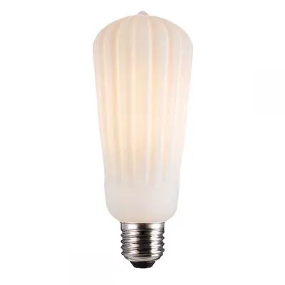 Ampoule LED Deco ST60 en céramique cannelé