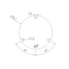 Cubierta de High Voltage Alu Round 230V 17,5W QLT